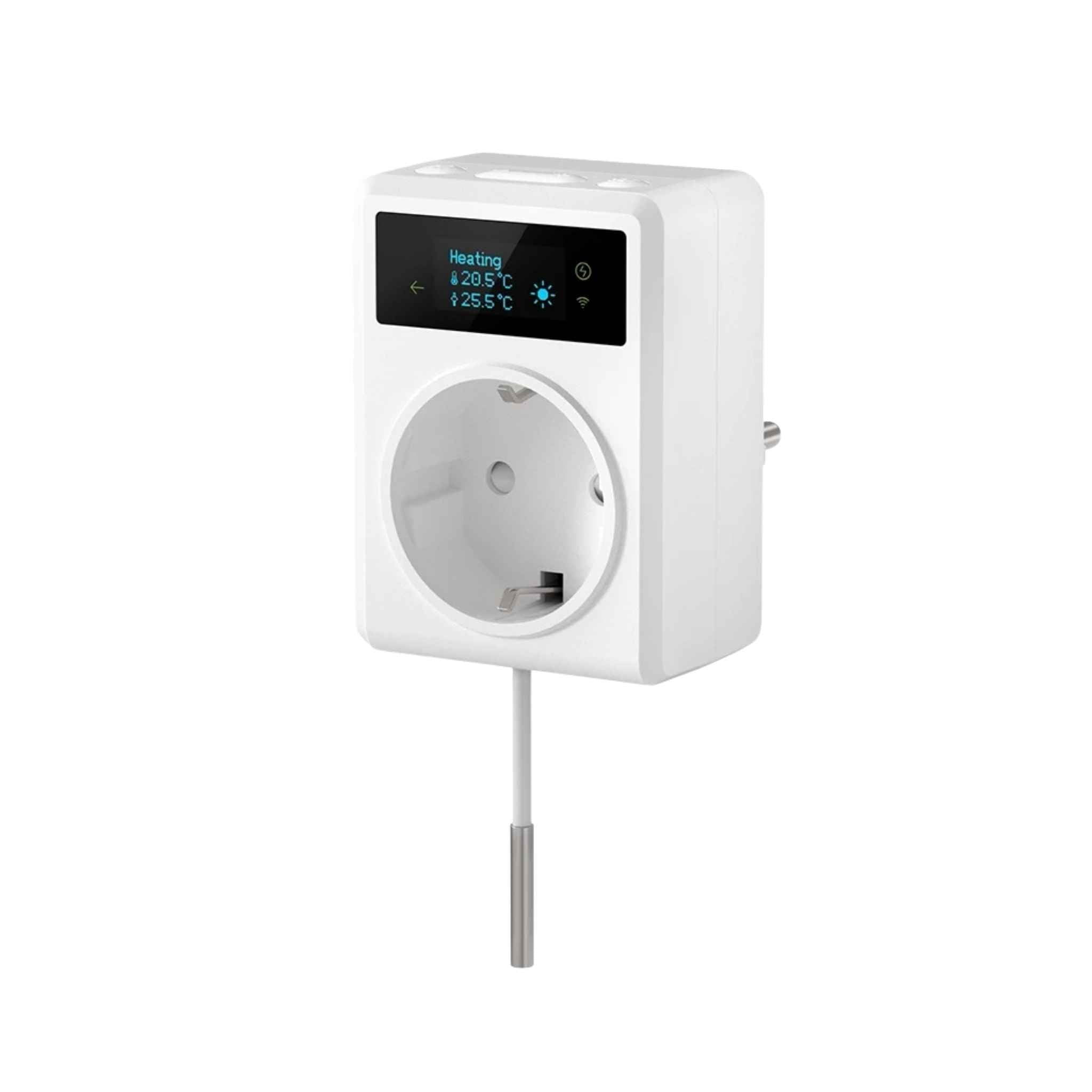 AVATTO Tuya WiFi Thermostat Socket 16A – Heating/Cooling Controller with NTC Sensor - Revel Smart