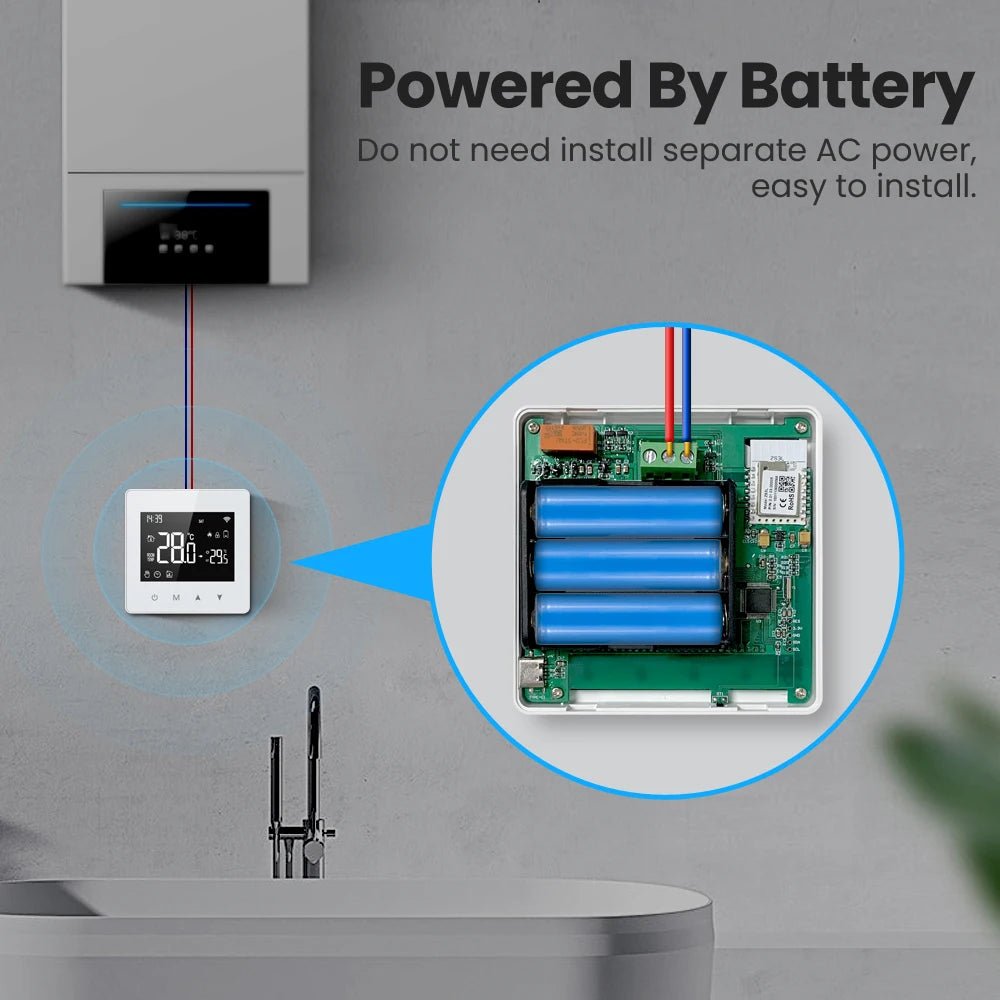 AVATTO Tuya Zigbee Smart Thermostat – Battery Powered Boiler Temperature Controller - Revel Smart