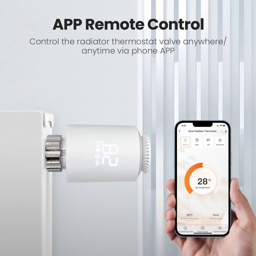 AVATTO ZigBee 3.0 Smart TRV Radiator Valve – Programmable Thermostat (TRV06) - Revel Smart