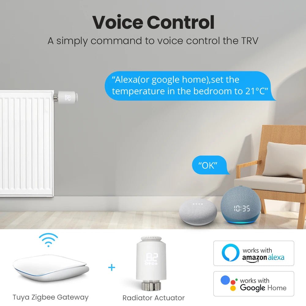 AVATTO ZigBee 3.0 Smart TRV Radiator Valve – Programmable Thermostat (TRV06) - Revel Smart