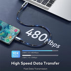 Baseus 100W USB - C to USB - C Display Fast Charging Cable with Power Monitor – E - Marker Chip, 5A Current, Zinc Alloy - Revel Smart