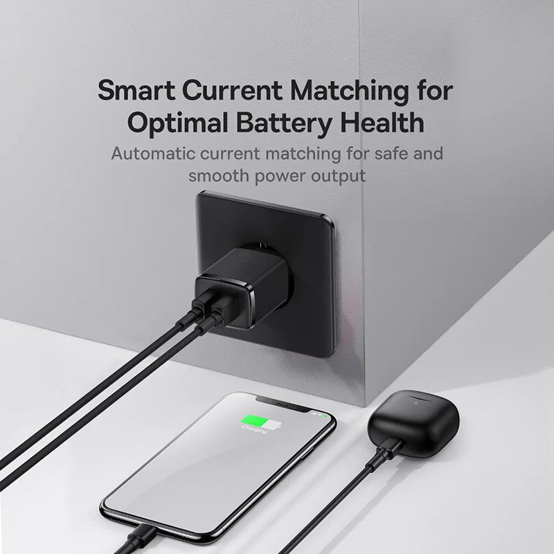 Baseus 10.5W USB Travel Charger – Dual Port Compact Wall Adapter - Revel Smart