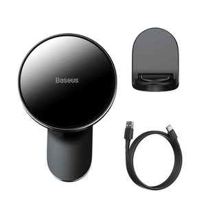 Baseus 15W Magnetic Wireless Car Charger & Phone Holder – Compatible with iPhone 16/15/14/13/12 Series (Magsafe) - Revel Smart