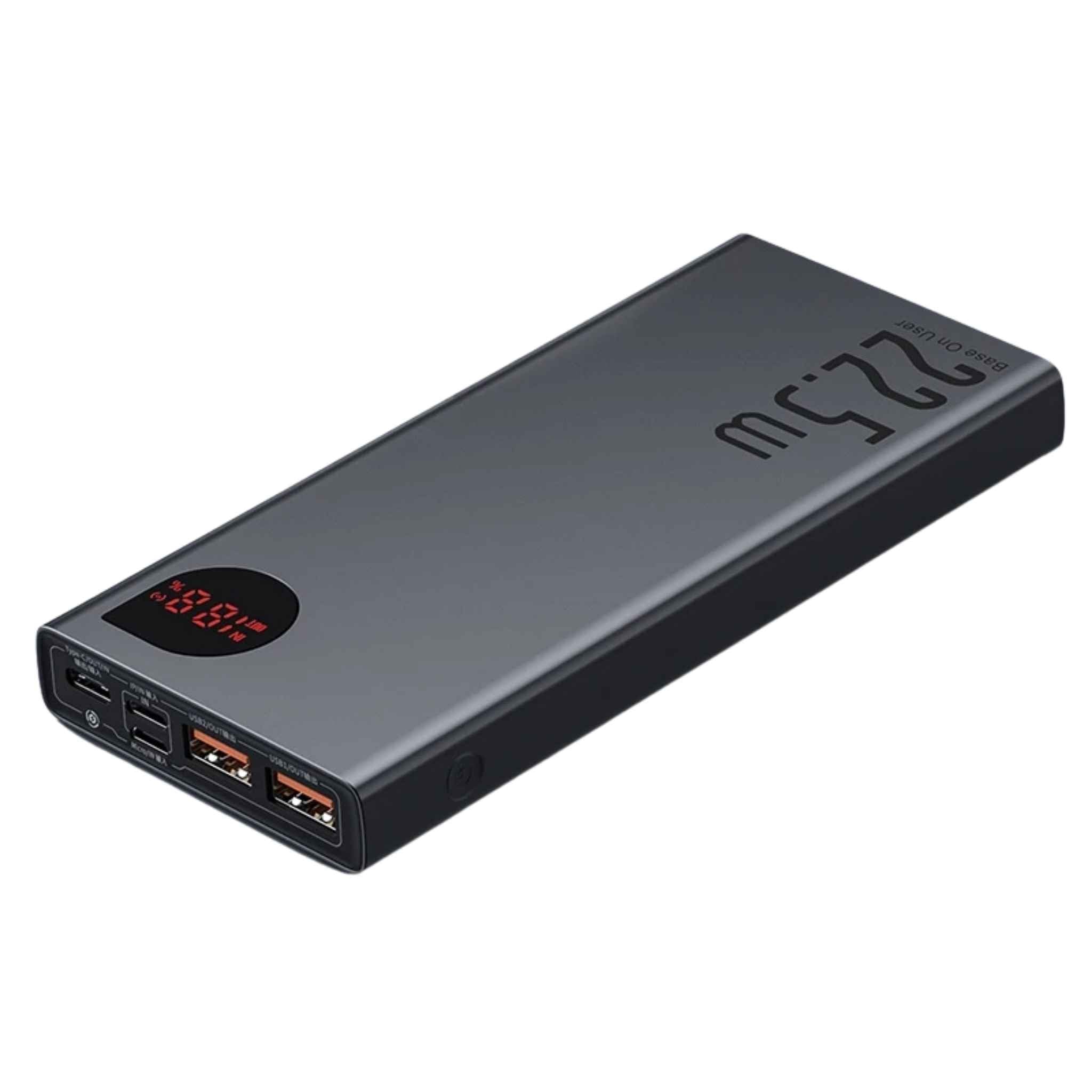 Baseus 20000mAh 22.5W Fast Charging Power Bank with Digital Display – USB - A & Type - C Dual Output - Revel Smart