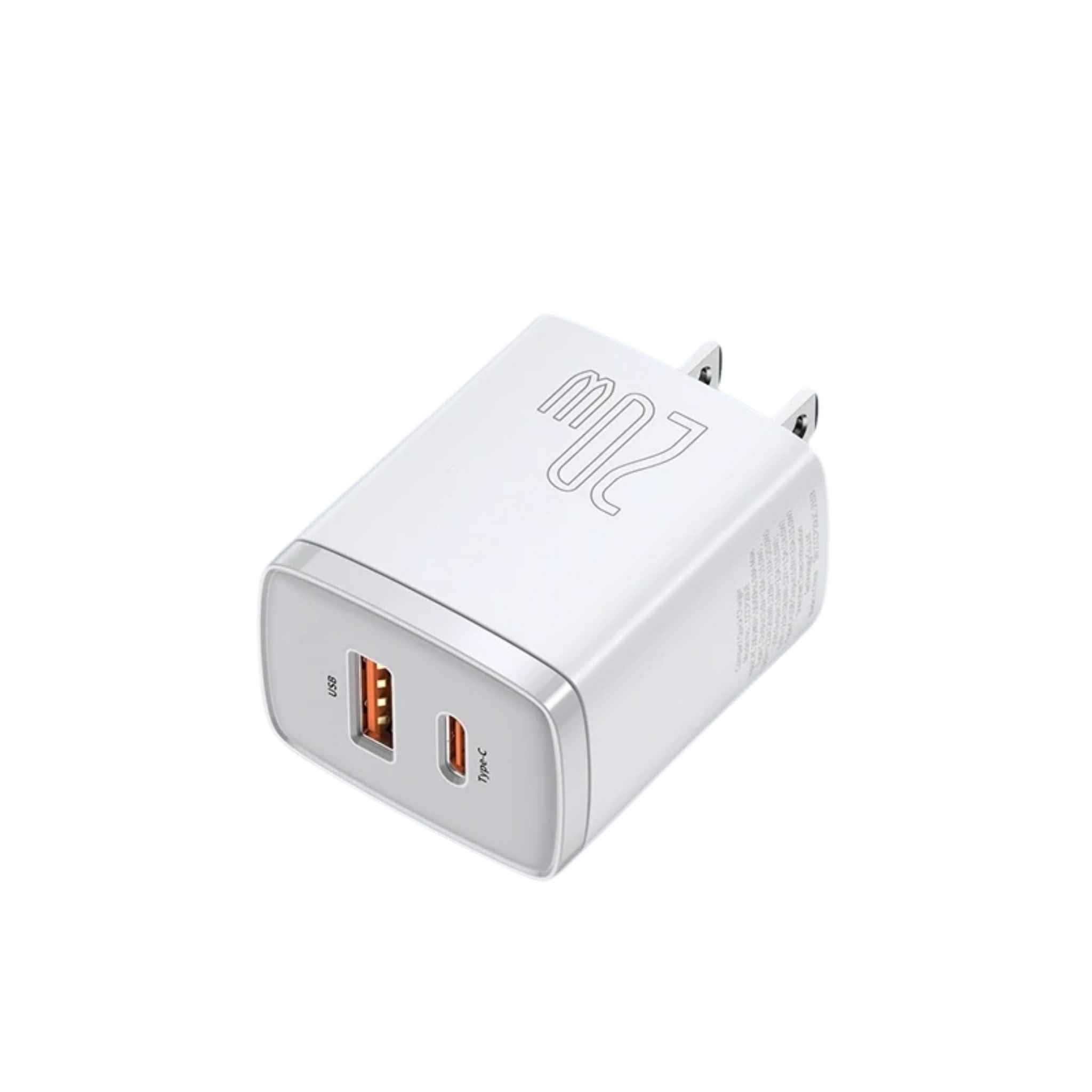Baseus 20W Mini Dual - Port Fast Charger – USB - A + USB - C PD 3.0 Quick Charge Adapter - Revel Smart