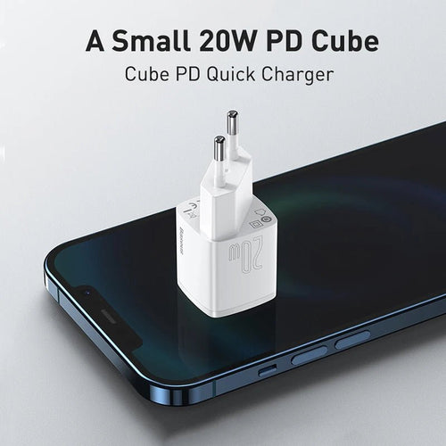 Baseus 20W Mini USB - C PD Fast Charger – Compact Power Adapter for iPhone 16/15/14/13/12 Series - Revel Smart