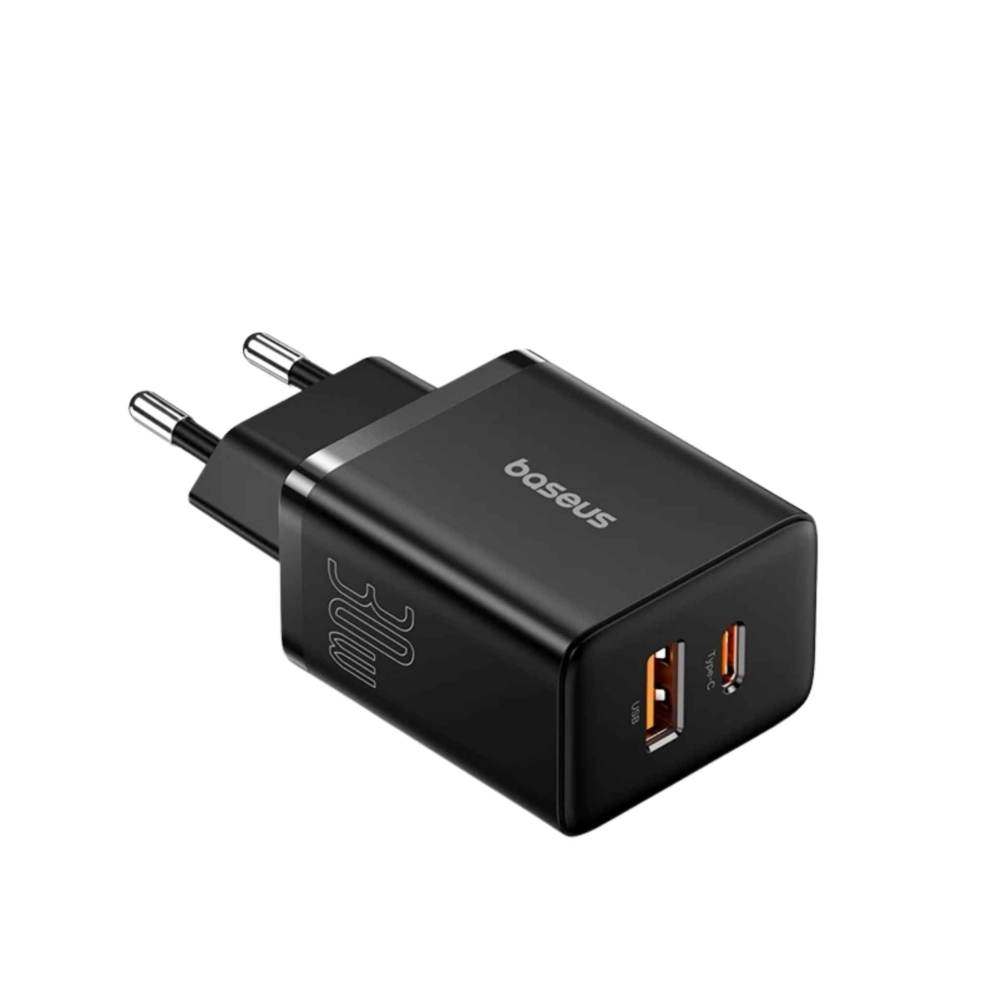 Baseus 30W Dual Port USB - C & USB Fast Charger – PD & QC Compatible Wall Adapter for iPhone, Samsung, and More - Revel Smart