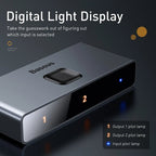 Baseus 4K HDMI Switch Splitter – 1x2 or 2x1 Bi - Directional HDMI Selector with Audio Sync and Digital Display - Revel Smart