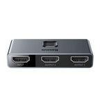 Baseus 4K HDMI Switch Splitter – 1x2 or 2x1 Bi - Directional HDMI Selector with Audio Sync and Digital Display - Revel Smart