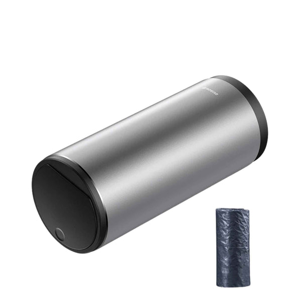 Baseus Car Trash Can with Press - to - Open Lid – 500mL Aluminum Alloy Mini Bin for Car, Office & Home - Revel Smart
