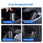 Baseus Car Trash Can with Press - to - Open Lid – 500mL Aluminum Alloy Mini Bin for Car, Office & Home - Revel Smart