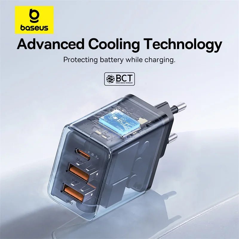Baseus Cube Fast Charger 30W (3 - Port) - Revel Smart
