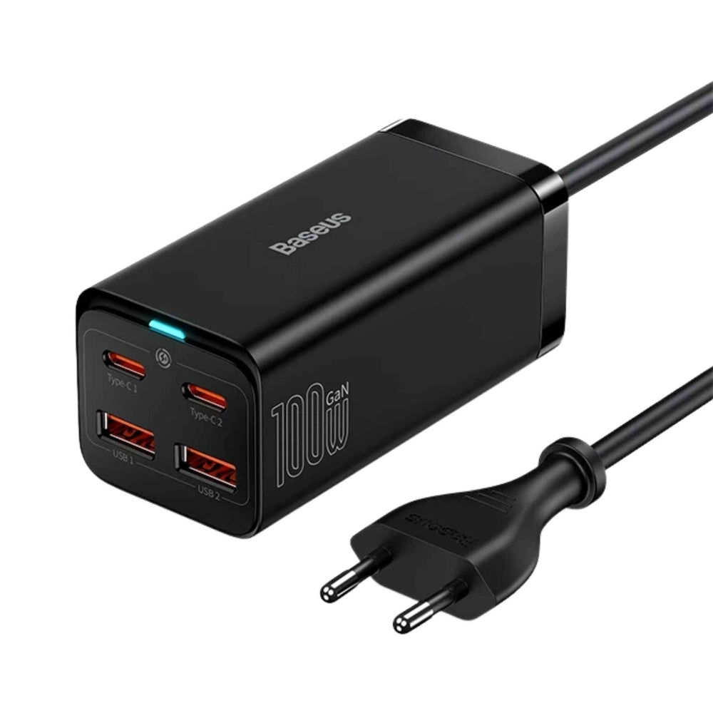 Baseus GaN3 Pro 100W/65W Desktop Charger – 4 Ports Fast Charging Hub - Revel Smart