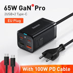 Baseus GaN3 Pro 100W/65W Desktop Charger – 4 Ports Fast Charging Hub - Revel Smart
