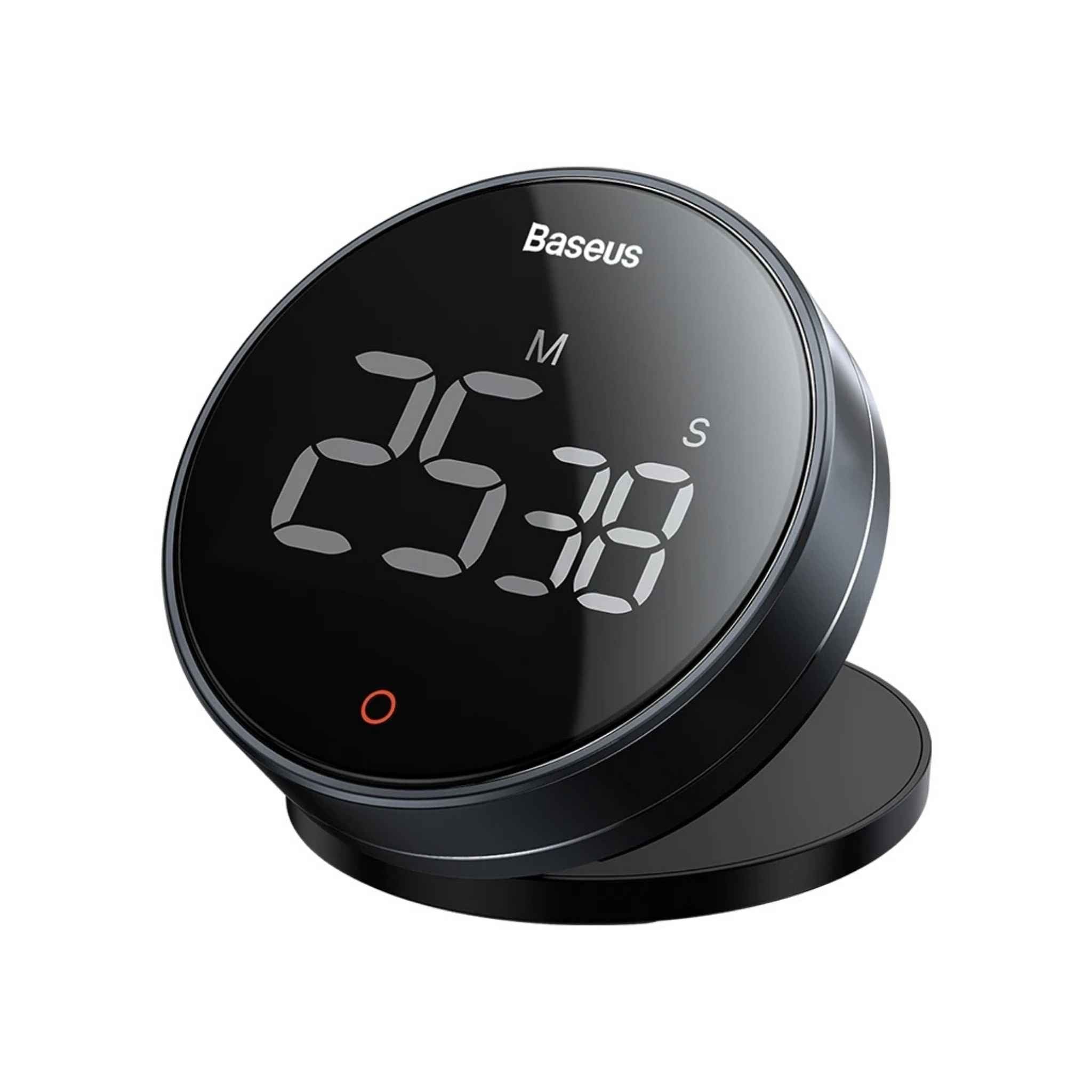 Baseus Heyo Rotation Countdown Timer Pro – Digital LED Kitchen Timer with Magnetic Back and Adjustable Volume - Revel Smart