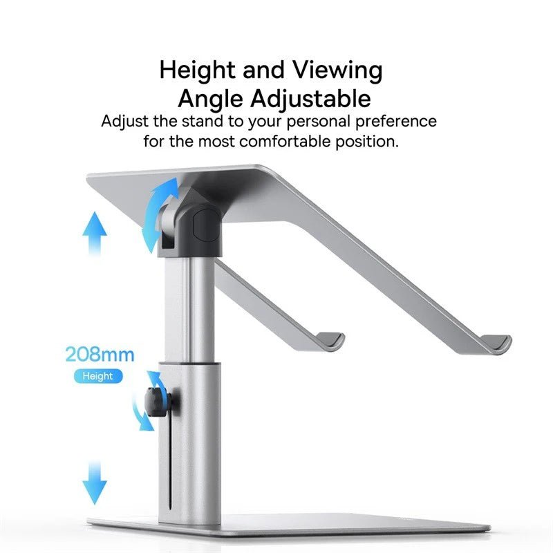 Baseus Metal Adjustable Laptop Stand – Hollowed - out Design for Heat Dissipation - Revel Smart