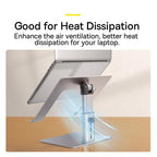 Baseus Metal Adjustable Laptop Stand – Hollowed - out Design for Heat Dissipation - Revel Smart