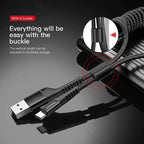 Baseus Spring Retractable USB - A to USB - C Cable 2A Fast Charging – 1M - Revel Smart