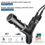 Baseus Y - Type 3 - in - 1 40W Car Charger with Dual USB Ports and Extended Power SocketSmart Car Charger - Revel Smart