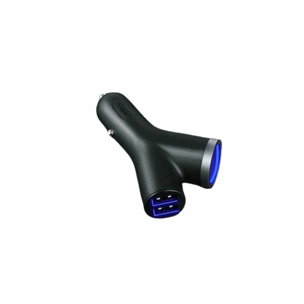 Baseus Y - Type 3 - in - 1 40W Car Charger with Dual USB Ports and Extended Power SocketSmart Car Charger - Revel Smart