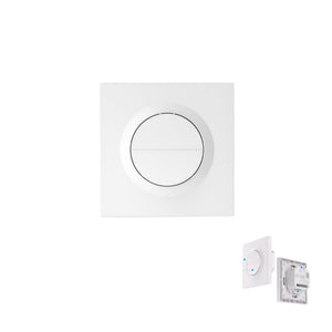 SONOFF E2GS white clip-on double wall switch enclosure for MINI-2GS and MINI-ZB2GS modules with curved buttons
