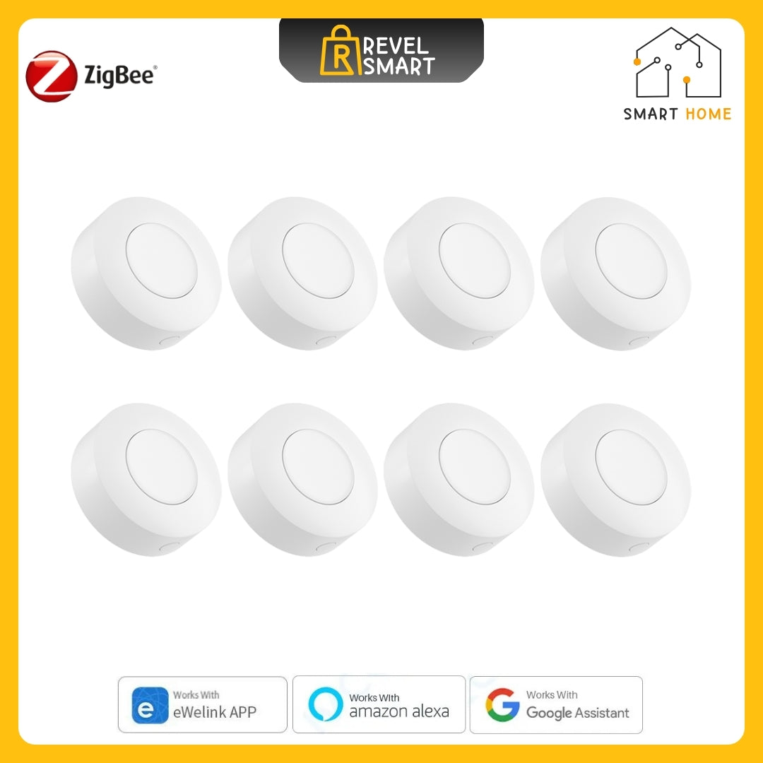 Smart Switch Button, Zigbee Wireless, From SONOFF, SNZB-01P Version, 8 pieces