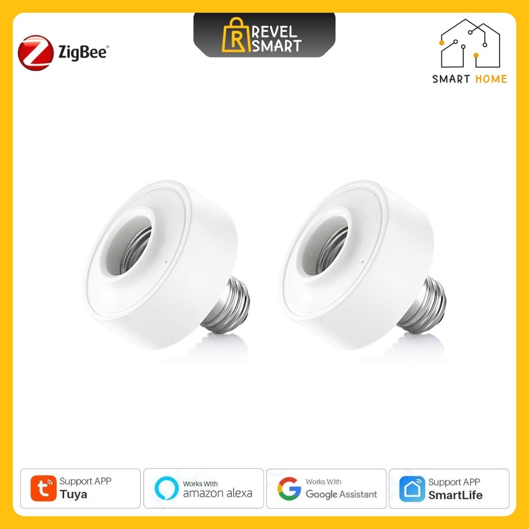Bulb Adapter Zigbee, Works with E27 Lamp, 2 pieces - ريفيل سمارت Revel Smart
