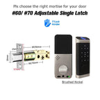 Catchface Smart Fingerprint Deadbolt Lock TTLock with Keypad & RFID, Nickel - Revel Smart