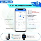 Catchface Smart Fingerprint Deadbolt Lock TTLock with Keypad & RFID, Nickel - Revel Smart