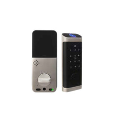 Catchface Smart Fingerprint Deadbolt Lock TTLock with Keypad & RFID, Nickel - Revel Smart