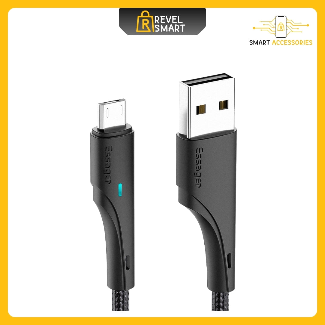 Charge Cable USB To Micro, From Essager, Color Black