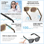 COLMI G06 Smart Glasses with Open - Ear Audio & Voice Assistant, Black - Revel Smart
