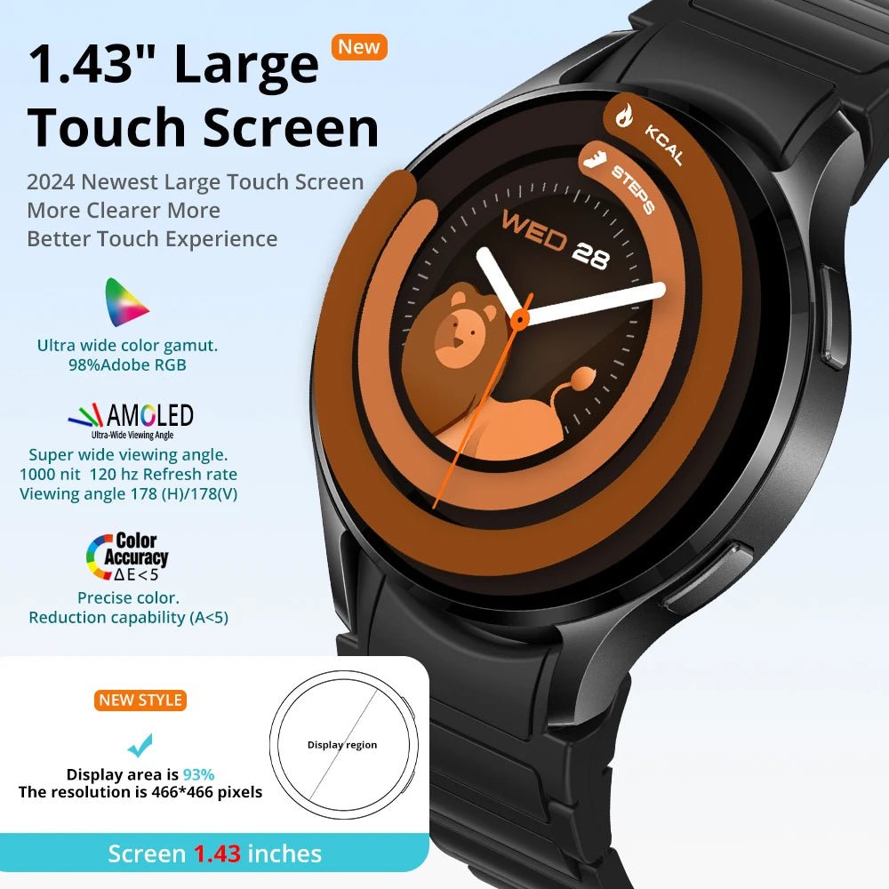 COLMI i28 Ultra AI Smartwatch with AMOLED, Prayer Time & Bluetooth Call, Black Magnetic - Revel Smart