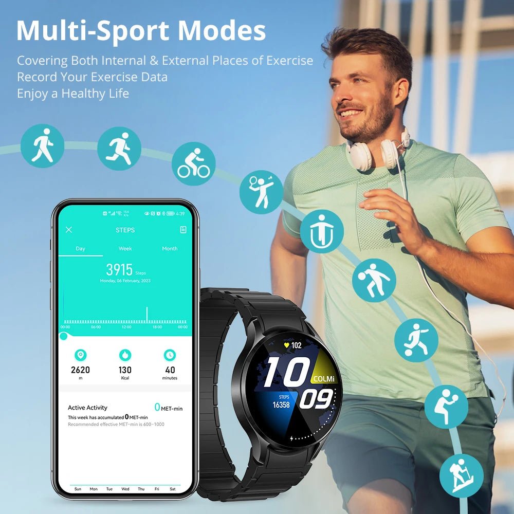 COLMI i28 Ultra AI Smartwatch with AMOLED, Prayer Time & Bluetooth Call, Gold - Revel Smart