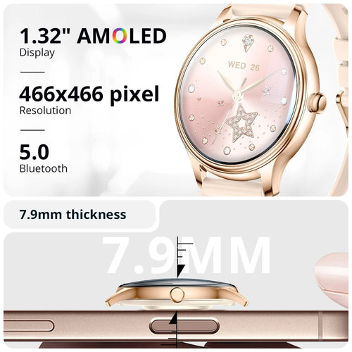 COLMI L28 Air – Ultra - Thin 1.32″ AMOLED Smartwatch, black - Revel Smart