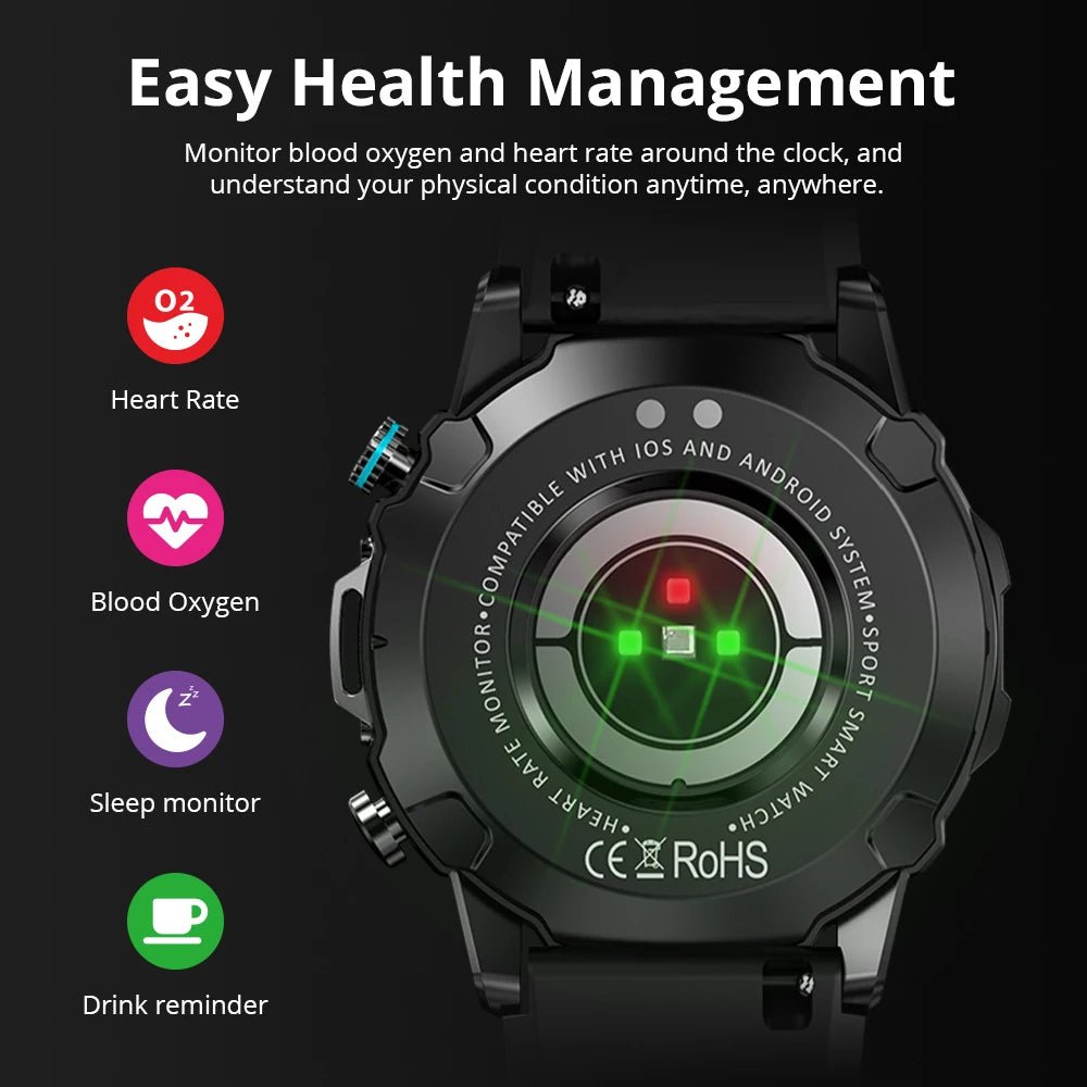 COLMI M42 – 1.43″ AMOLED Military Smartwatch, Black - Revel Smart