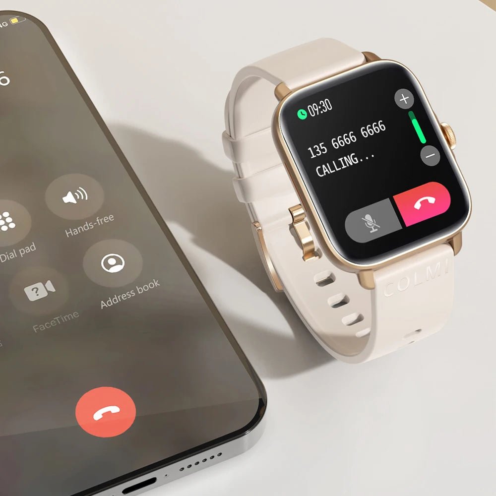 COLMI P28 Plus Smart Watch with Bluetooth Calling & 1.9" Full Touch Display, Black - Revel Smart