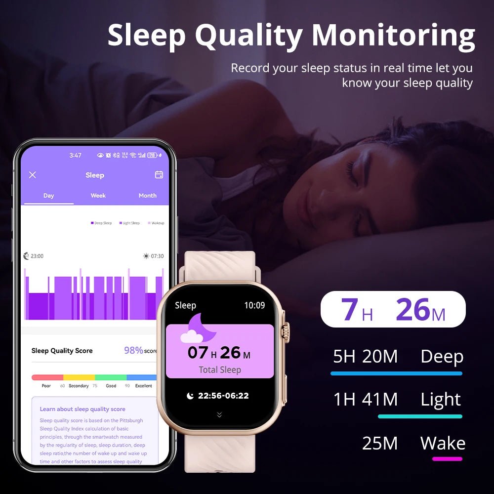 COLMI P30 Plus 2.01″ Smartwatch – Bluetooth Calling, 100+ Sports Modes, Black - Revel Smart