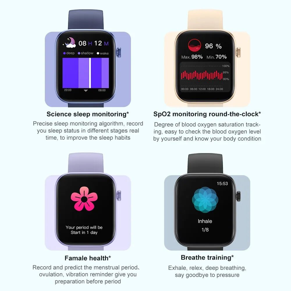 COLMI P71 Voice Calling Smartwatch – IP68, Health Monitoring & 100+ Sports Modes, Black - Revel Smart