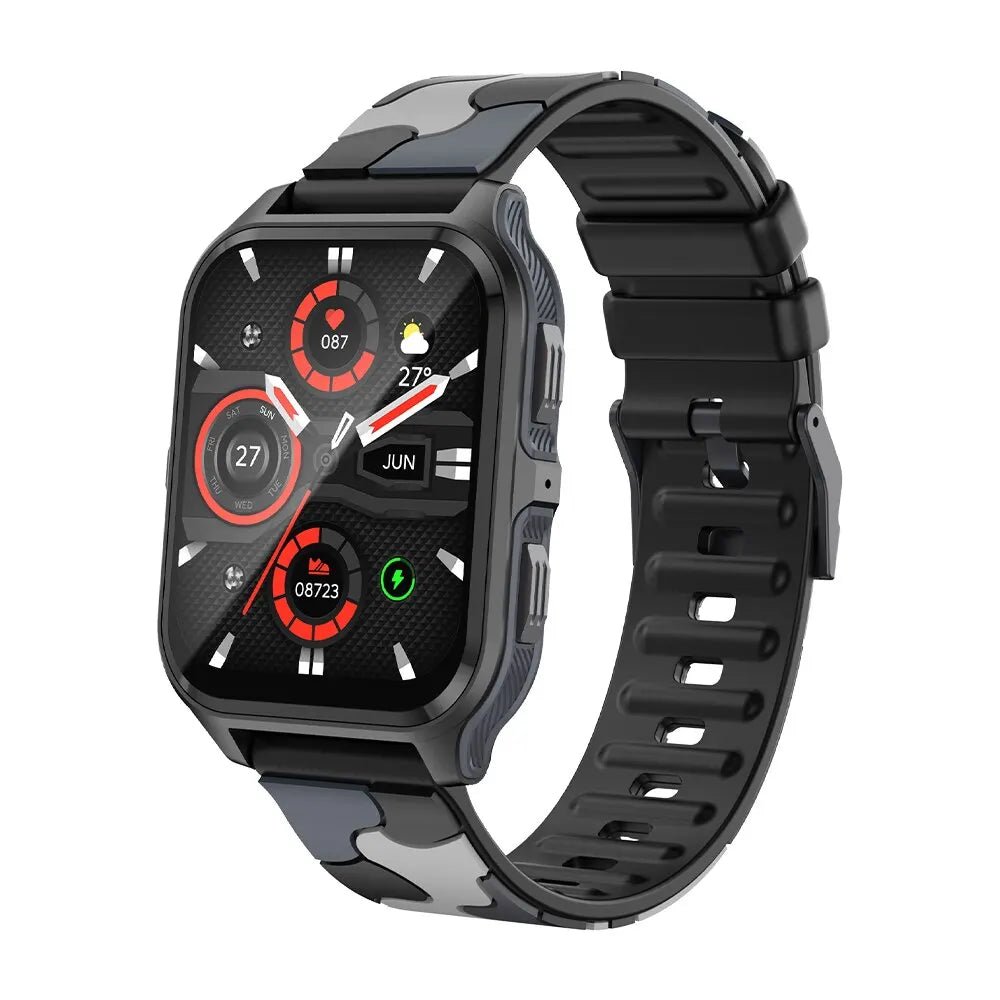 COLMI P73 Outdoor Smart Watch with Bluetooth Calling & 1.9" Display, Camouflage Black - Revel Smart