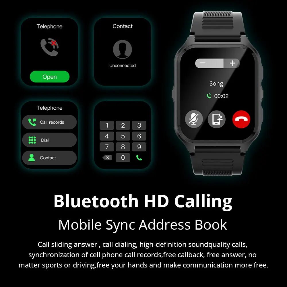 COLMI P73 Outdoor Smart Watch with Bluetooth Calling & 1.9" Display, Camouflage Black - Revel Smart