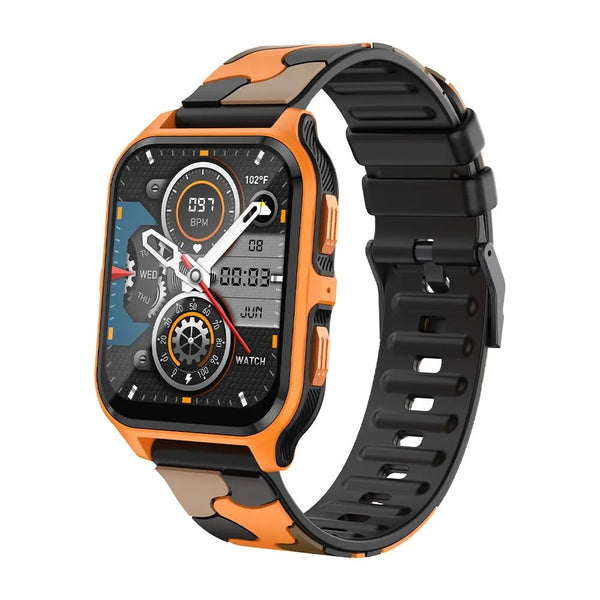 COLMI P73 Outdoor Smart Watch with Bluetooth Calling & 1.9" Display, Camouflage Orange - Revel Smart