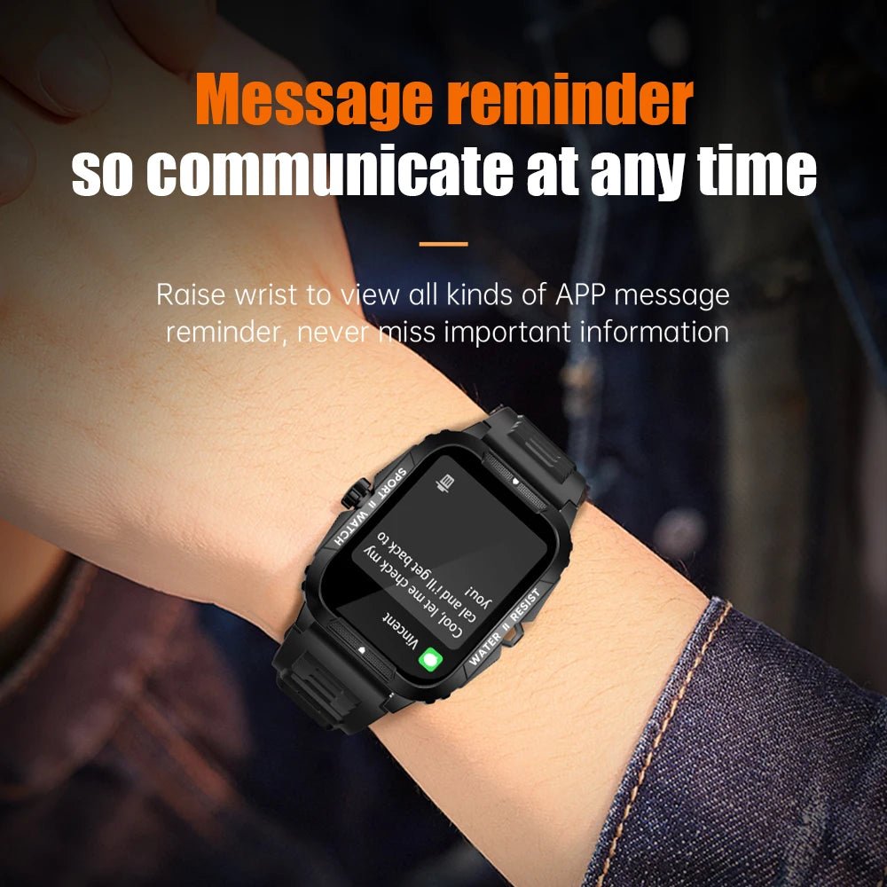 COLMI P76 Outdoor Smartwatch – 1.96″, IP68/3ATM, Bluetooth Calls, Orange - Revel Smart