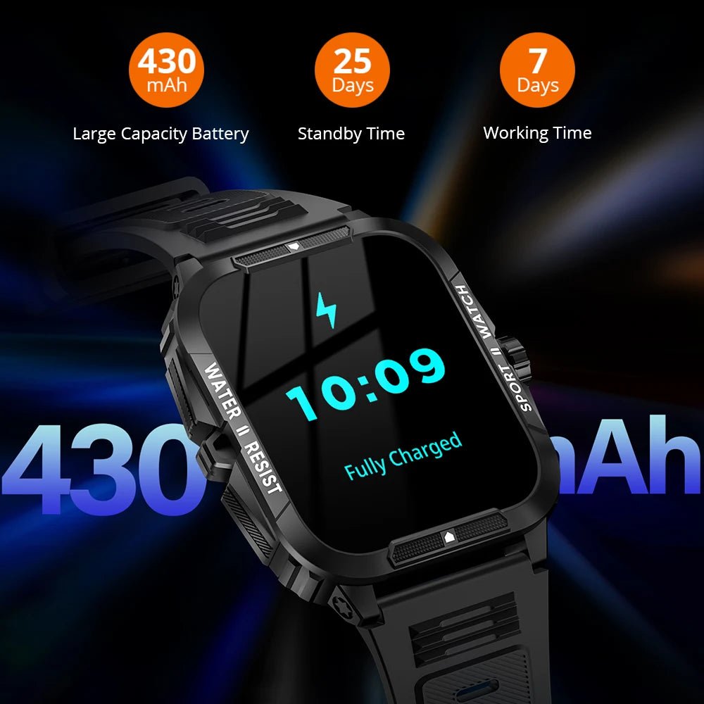 COLMI P76 Outdoor Smartwatch – 1.96″, IP68/3ATM, Bluetooth Calls, Orange - Revel Smart