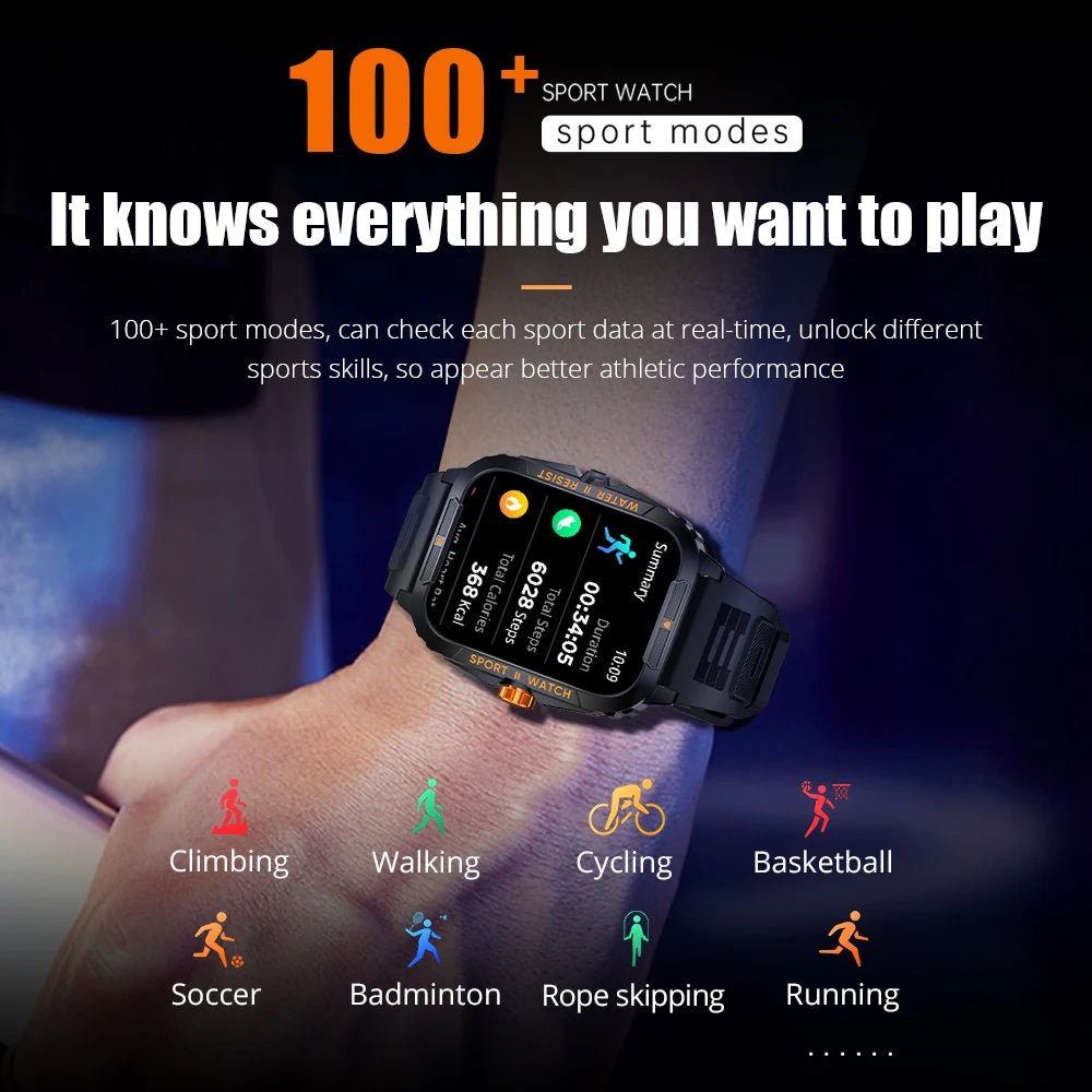 COLMI P76 Outdoor Smartwatch – 1.96″, IP68/3ATM, Bluetooth Calls, Orange - Revel Smart