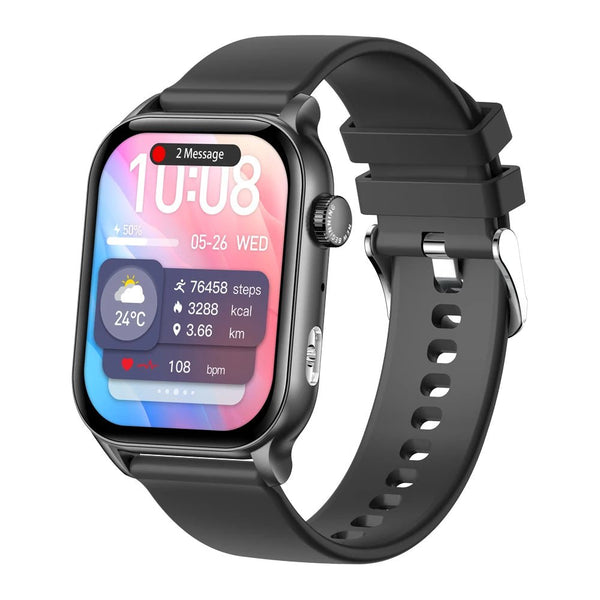 COLMI P78 AMOLED Smartwatch with Flashlight, Bluetooth Calls, Black - Revel Smart