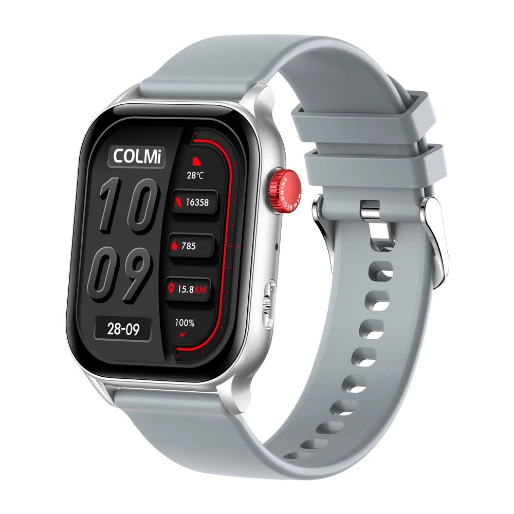 COLMI P78 AMOLED Smartwatch with Flashlight, Bluetooth Calls, Silver - Revel Smart