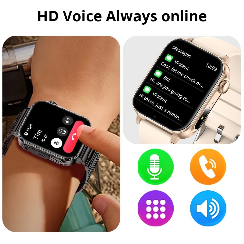 COLMI P80 Type - C Smartwatch with Bluetooth Calls & Flashlight, Black - Revel Smart