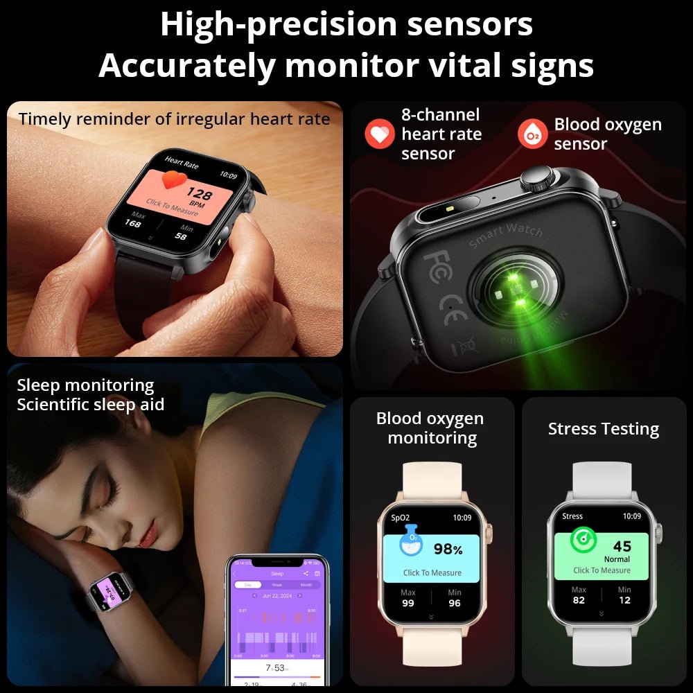 COLMI P80 Type - C Smartwatch with Bluetooth Calls & Flashlight, Black - Revel Smart