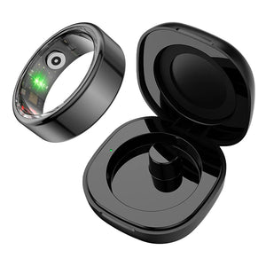 COLMI R02 Smart Ring – 39 - Day Battery, Health Tracking + Charging Case, 5ATM, Black - Revel Smart